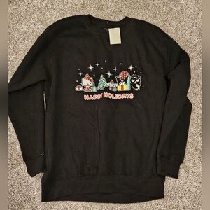 Hello Kitty Happy Holidays Cozy Christmas Sweatshirt Oversized Large